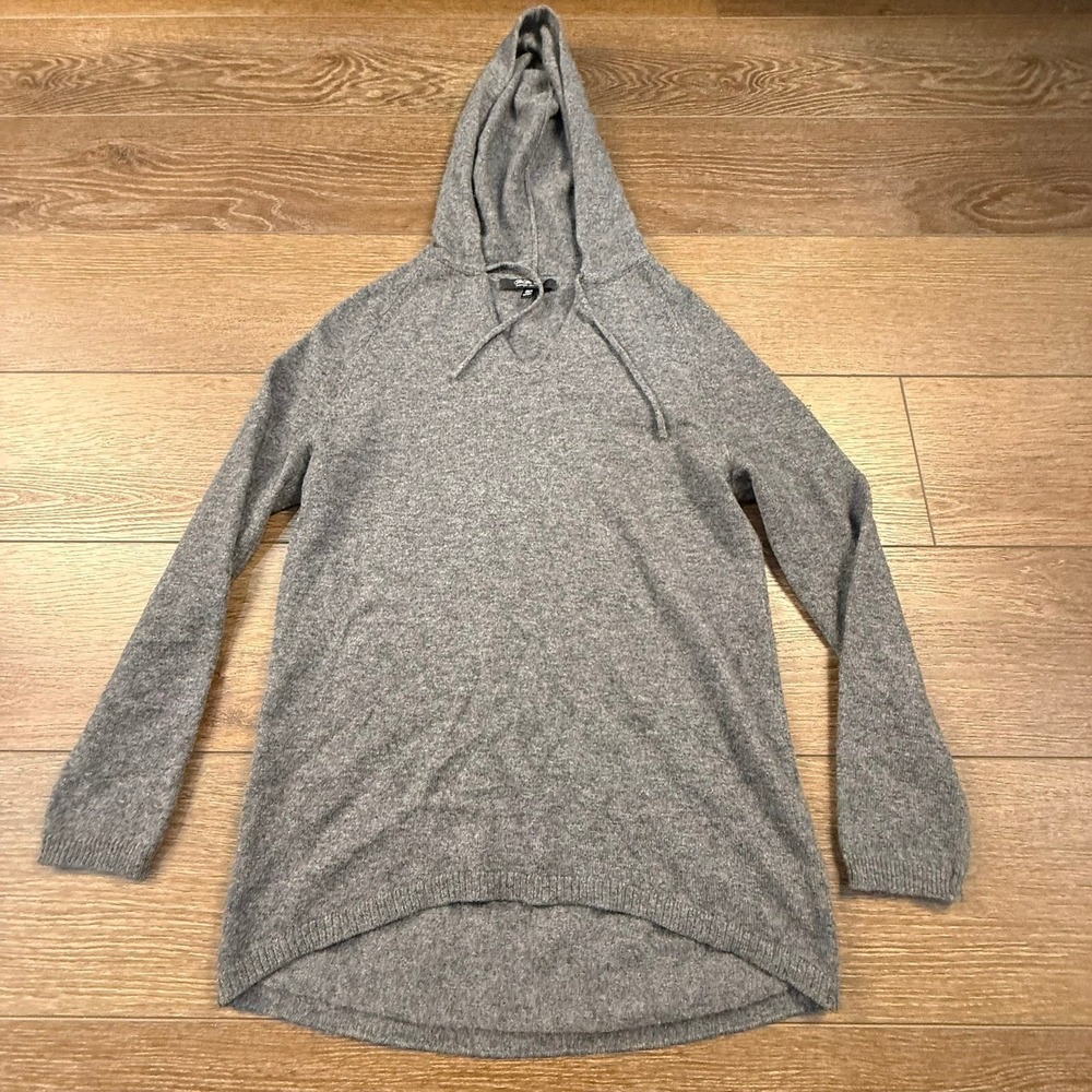 Saks 5th Avenue Women's 100% Cashmere Gray Hooded Sweater, Pullover, Size XS